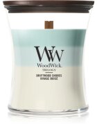 Woodwick Trilogy Driftwood Shores ароматна свещ с дървен фитил 275 гр.