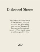 Woodwick Trilogy Driftwood Shores ароматна свещ с дървен фитил 275 гр.