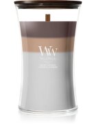 Woodwick Trilogy Radiant Cashmere ароматна свещ с дървен фитил 610 гр.