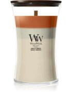 Woodwick Trilogy Vanilla Embers ароматна свещ с дървен фитил 610 гр.