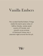 Woodwick Trilogy Vanilla Embers ароматна свещ с дървен фитил 610 гр.