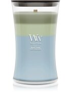 Woodwick Trilogy Verdant Woods ароматна свещ с дървен фитил 610 гр.