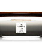 Woodwick Trilogy Warm Woods ароматна свещ с дървен фитил (hearthwick) 453.6 гр.