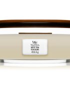 Woodwick White Teak ароматна свещ с дървен фитил (hearthwick) 453.6 гр.