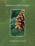 Yankee Candle Balsam & Cedar Fireside ароматна свещ Signature 110 гр.