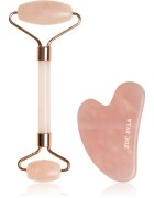 Zoë Ayla Rose Quartz Facial Roller And Gua Sha Tool подаръчен комплект за лице