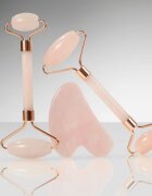 Zoë Ayla Rose Quartz Facial Roller And Gua Sha Tool подаръчен комплект за лице