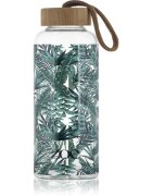 ZOE Bamboo Glass Bottle стъклена бутилка за вода боя Tropic green 1 бр.