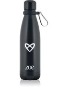 ZOE Heart Logo Stainless Steel Bottle неръждаема бутилка за вода боя Black 1 бр.