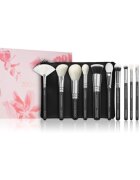 ZOEVA The Artists Brush Set Silver Комплект четки с чантичка 1 бр.