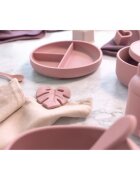 Zopa Silicone Divided Plate разделена чиния с вендуза Old Pink 1 бр.