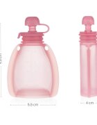 Zopa Silicone Refillable Baby Food Pouch детски храни в пауч опаковка 0 m+ Transparent Grey 120 мл.