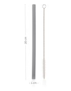 Zopa Silicone Straw силиконова сламка + четка за коса 6 m+ Old Pink 4 бр.