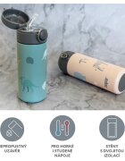 Zopa Thermo Bottle with Silicone Holder and Drinking Spout термос със сламка Dino 1 бр.