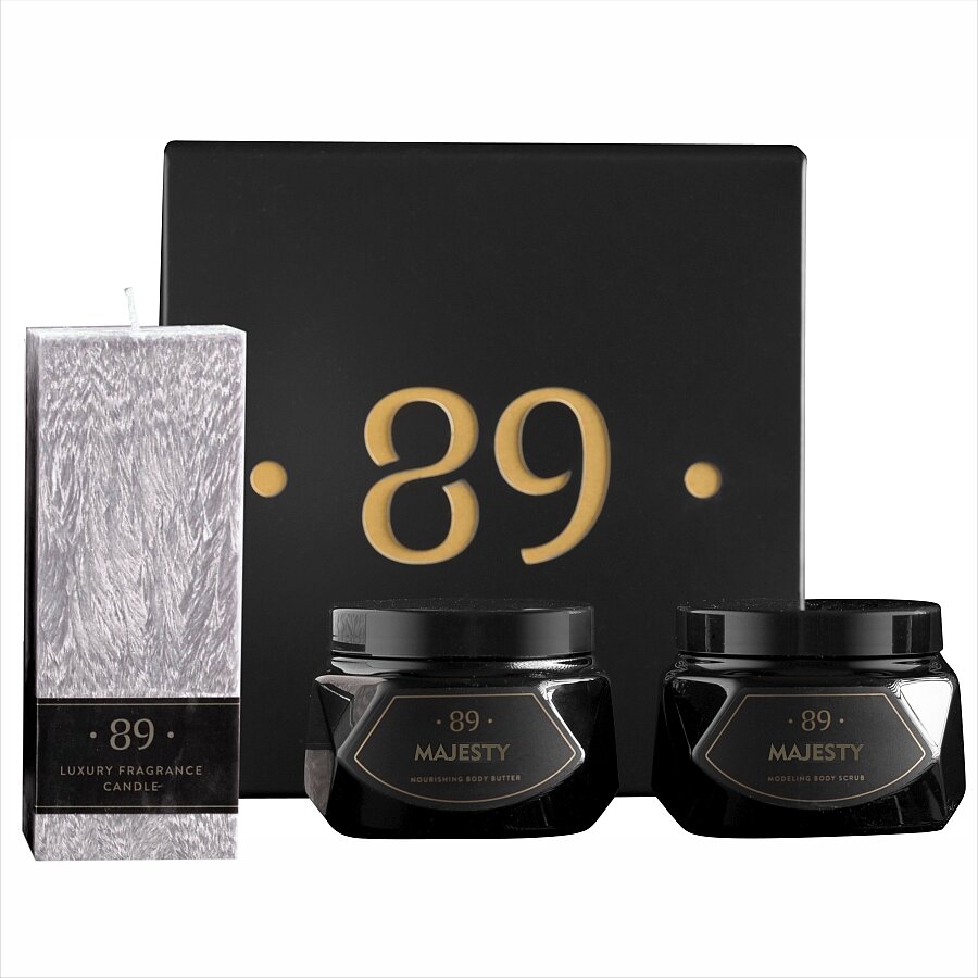 Aromatic 89 КОМПЛЕКТ Majesty set body scrub butter scented candle