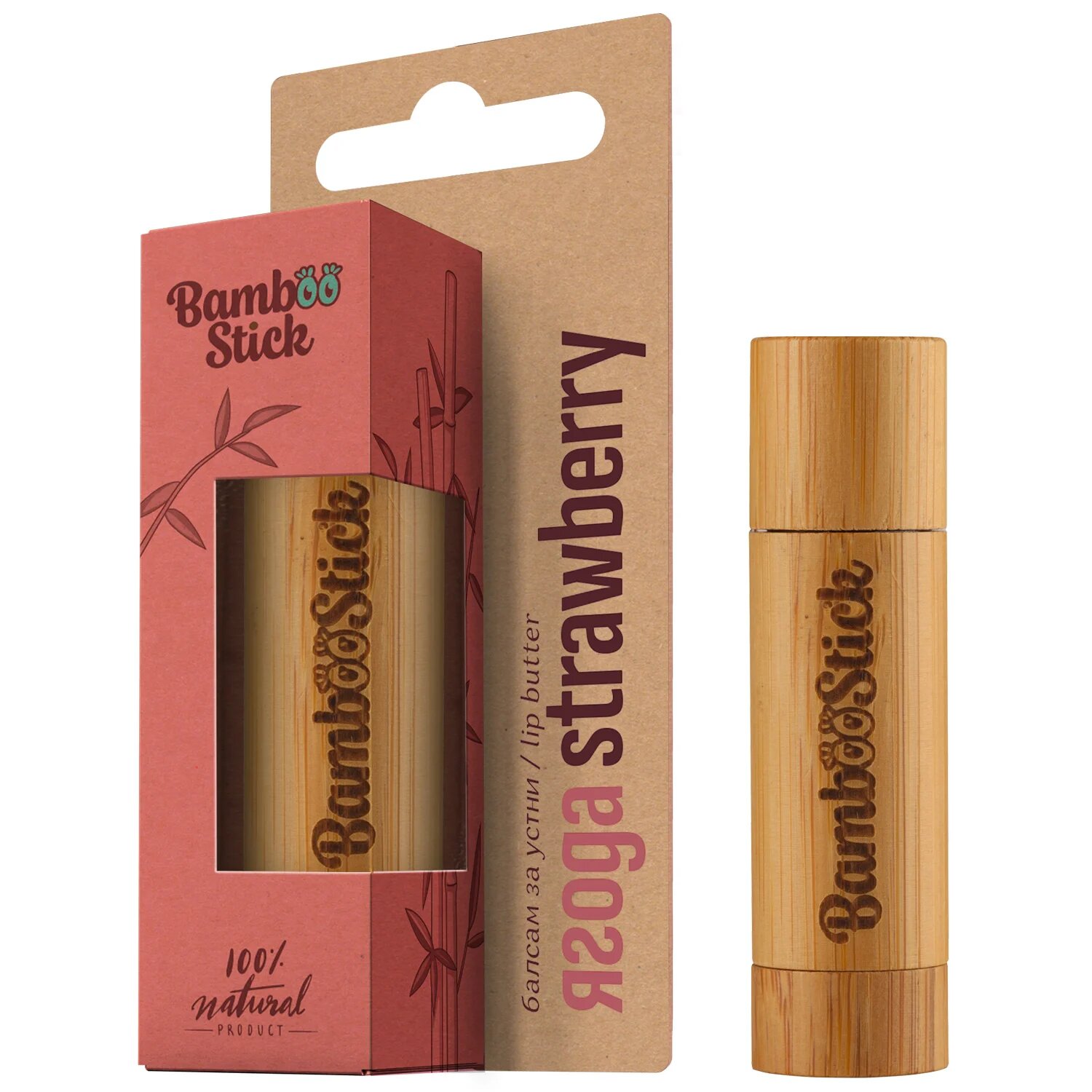 Bamboostick Strawberry Natural Care