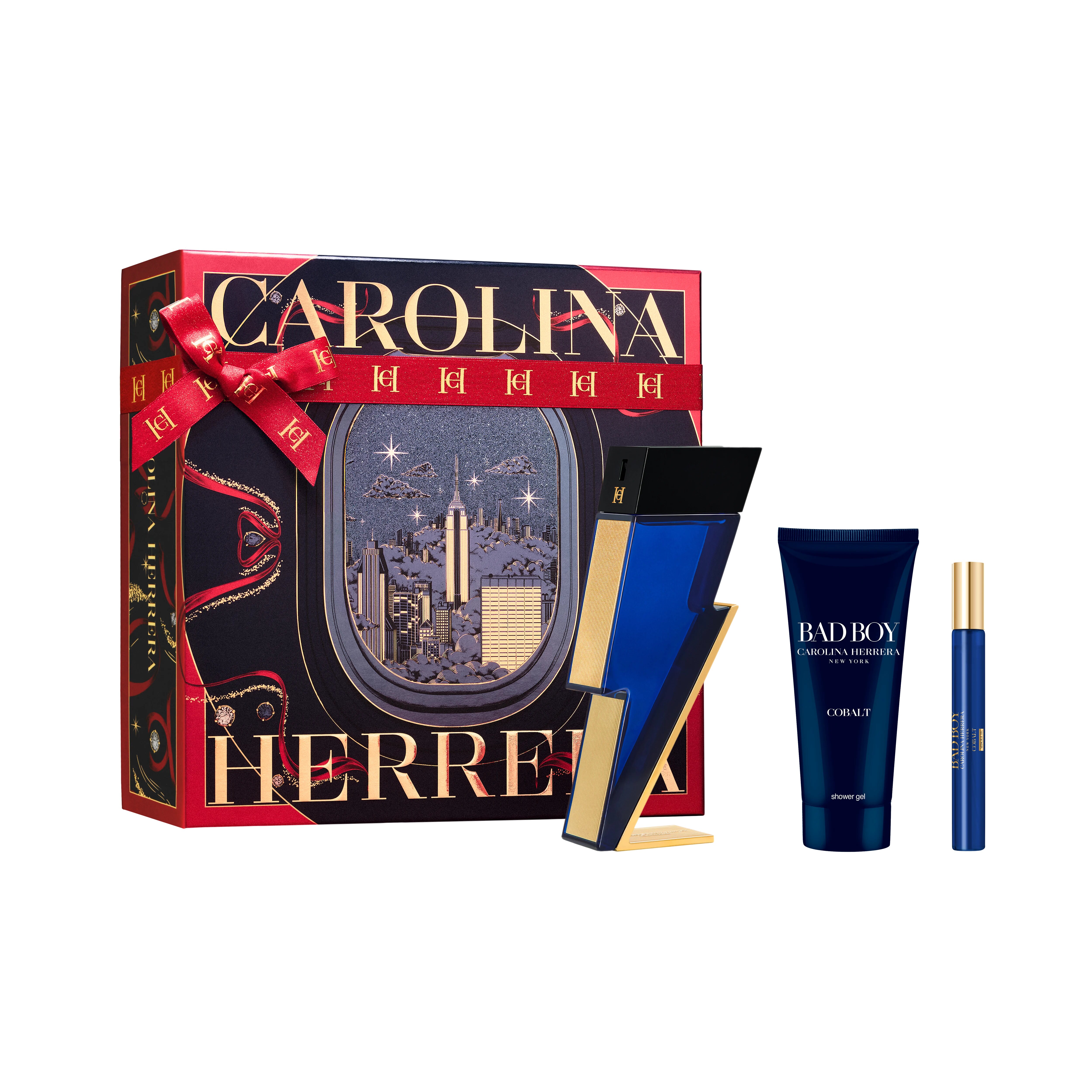 Carolina Herrera КОМПЛЕКТ Bad Boy Cobalt Absolute Edp + Shower Gel + Spray