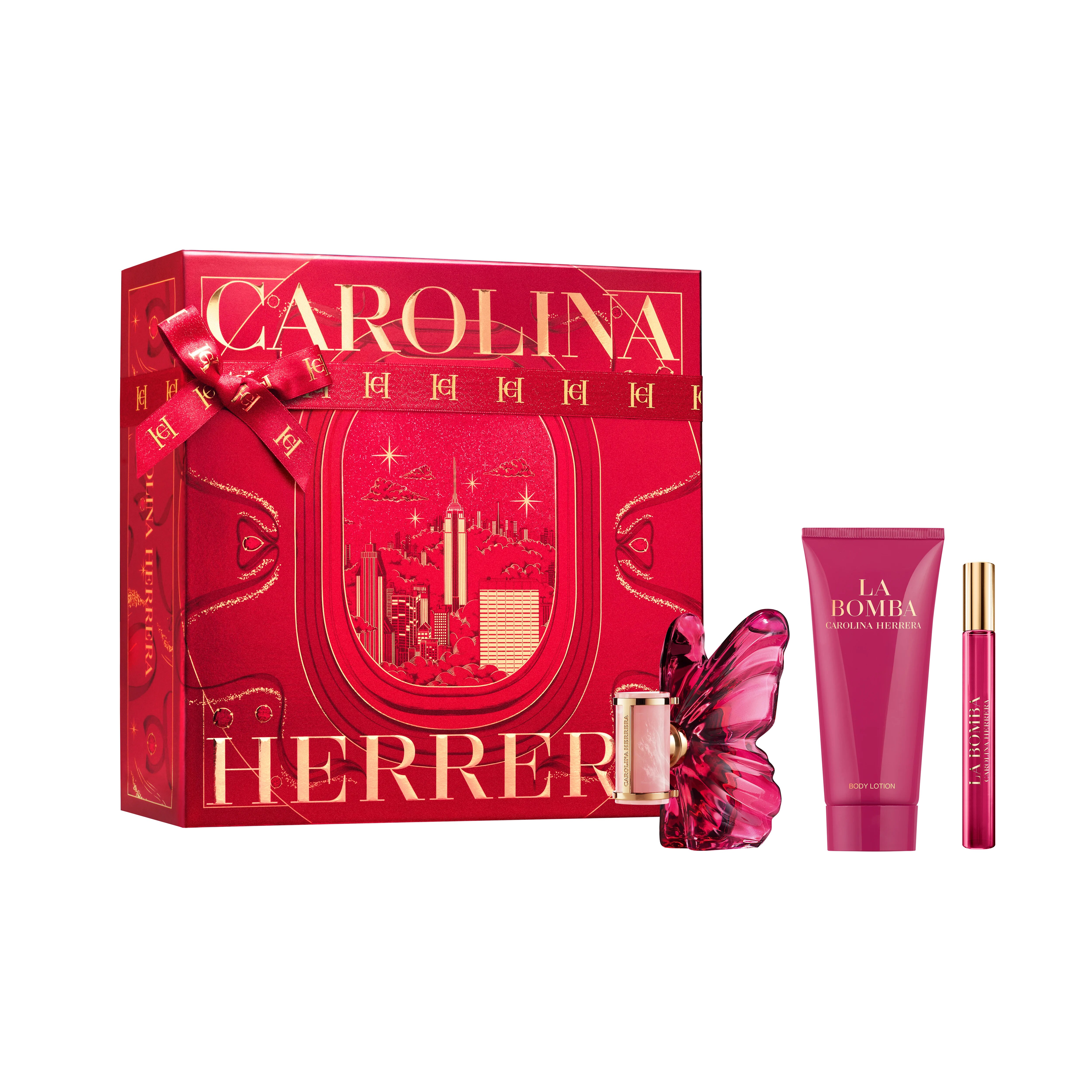 Carolina Herrera КОМПЛЕКТ La Bomba Edp + Body Lotion + Spray