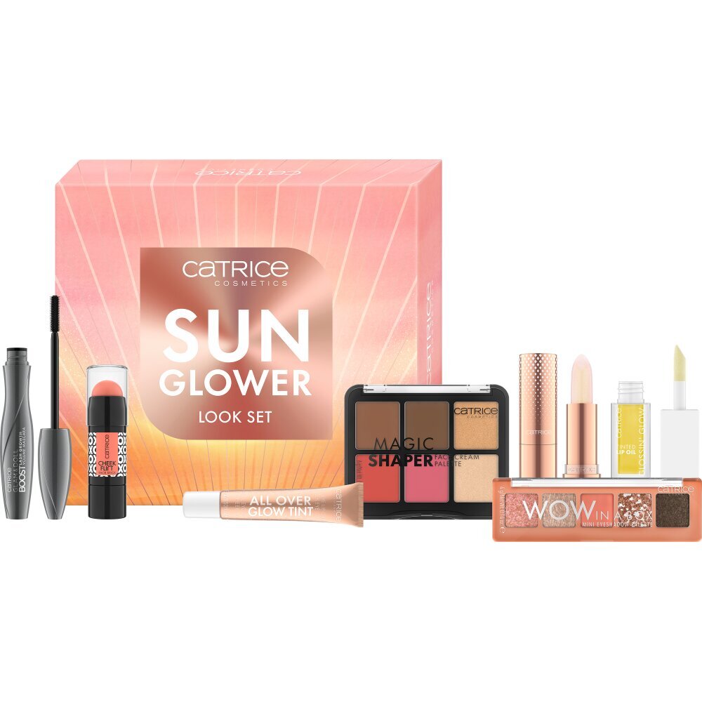 Catrice КОМПЛЕКТ - Eyeshadow Palette + Mascara + Face Cream Palette + Highligther + Face Stick + Lip Balm + Tinted Lip Oil