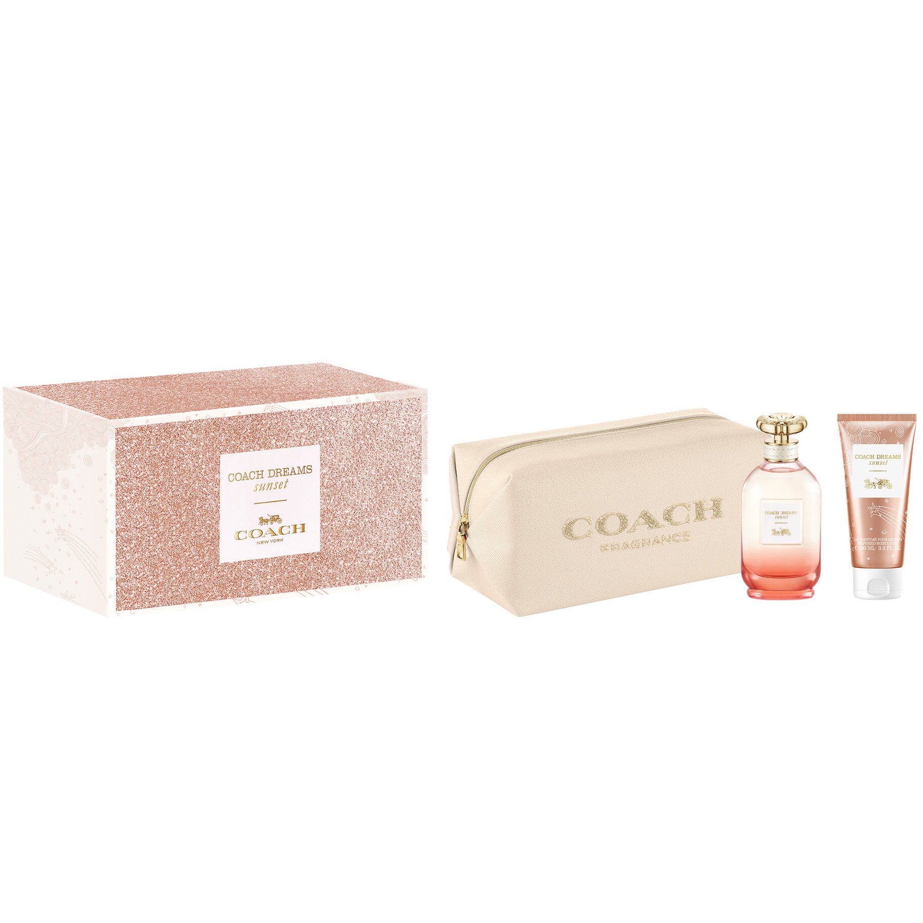 Coach КОМПЛЕКТ Dreams Sunset Eau De Parfum + Body Lotion + Pouch