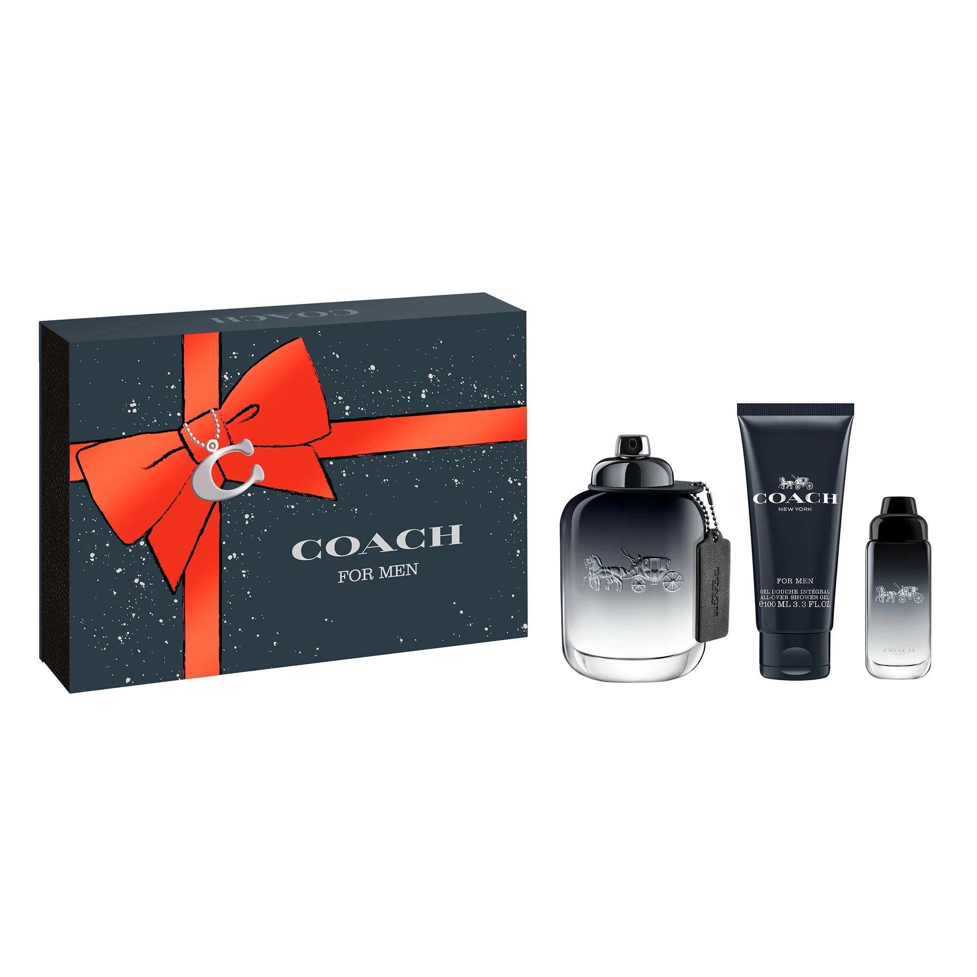 Coach КОМПЛЕКТ Men Eau De Toilette + Travel Spray + Shower Gel