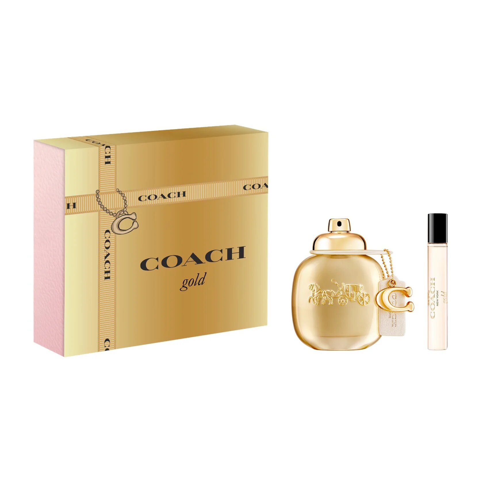 Coach КОМПЛЕКТ Woman Gold Parfum + Travel Spray