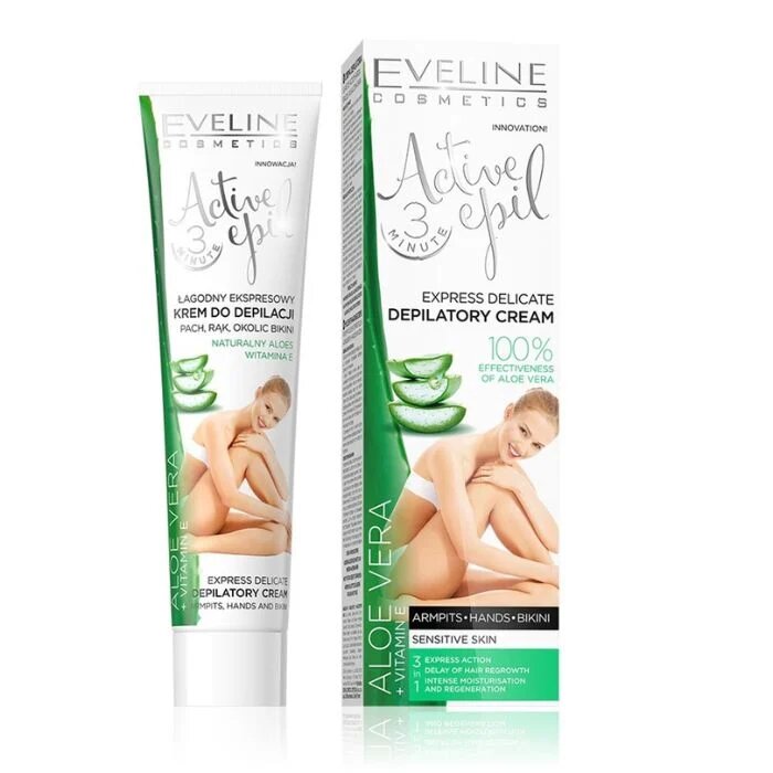 Eveline Депилат. Крем Active Epil С Алое 3 В1 /Чувств. Кожа/