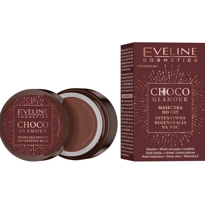 Eveline Lip Sleeping Mask Choco Glamour Intense Overnight Lip Regeneration