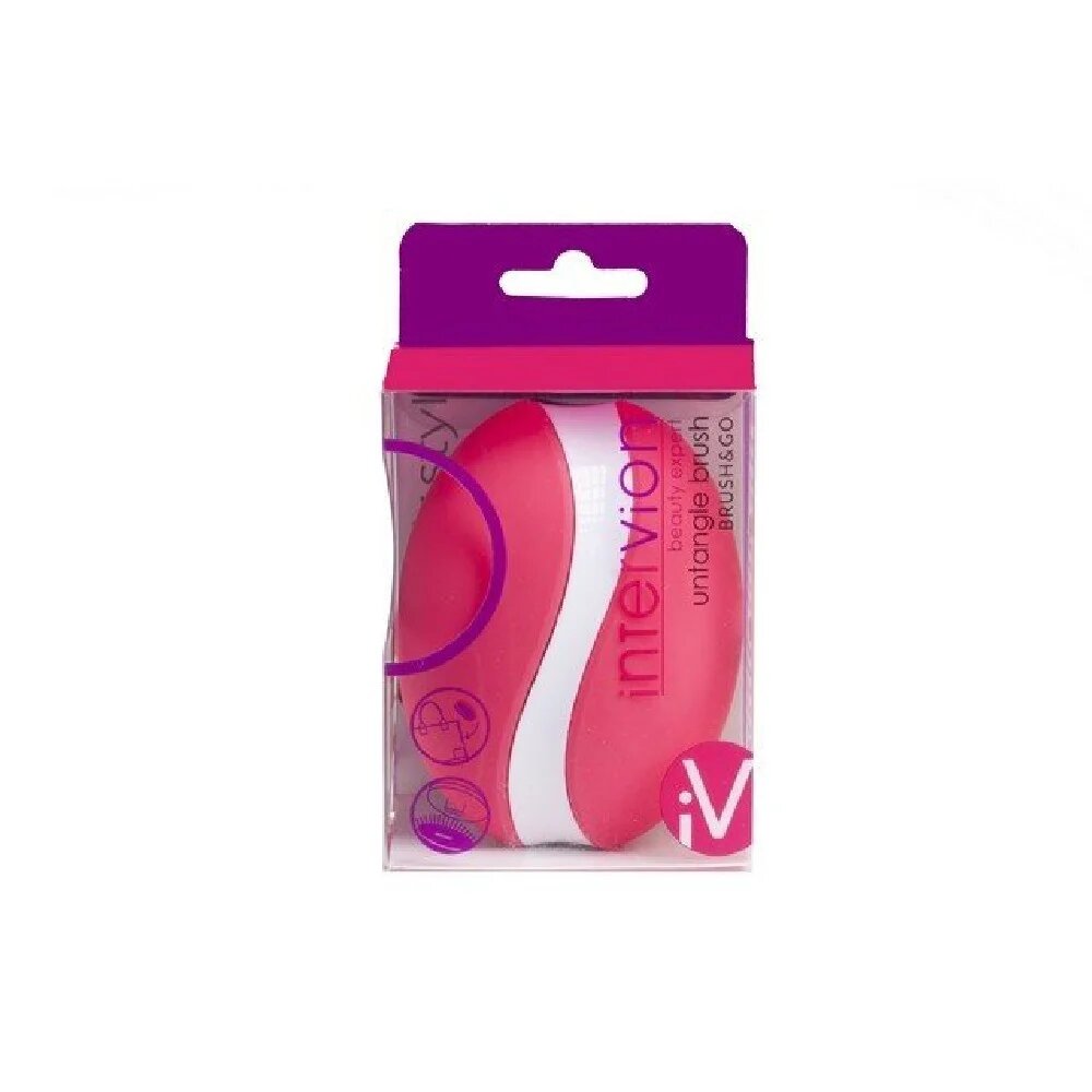 Intervion Четка За Коса 415842 Untangle Brush&Go