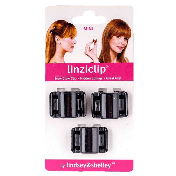 Linziclip Mini Hair Clip Size Small Black Pearl