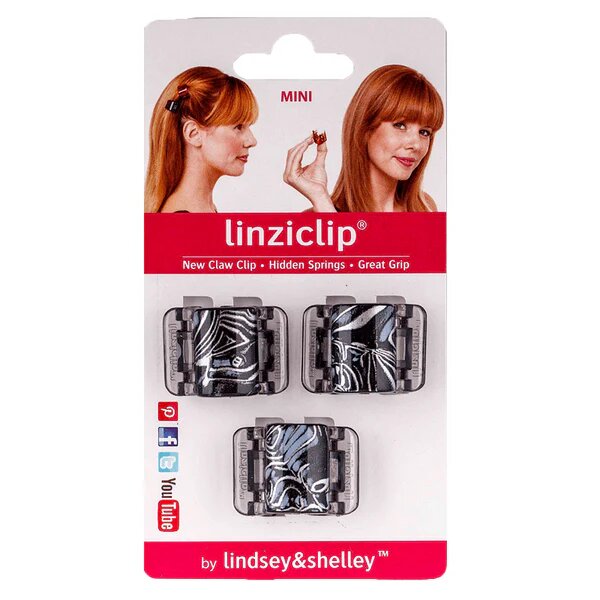Linziclip Mini Hair Clip Size Small Silver Moon