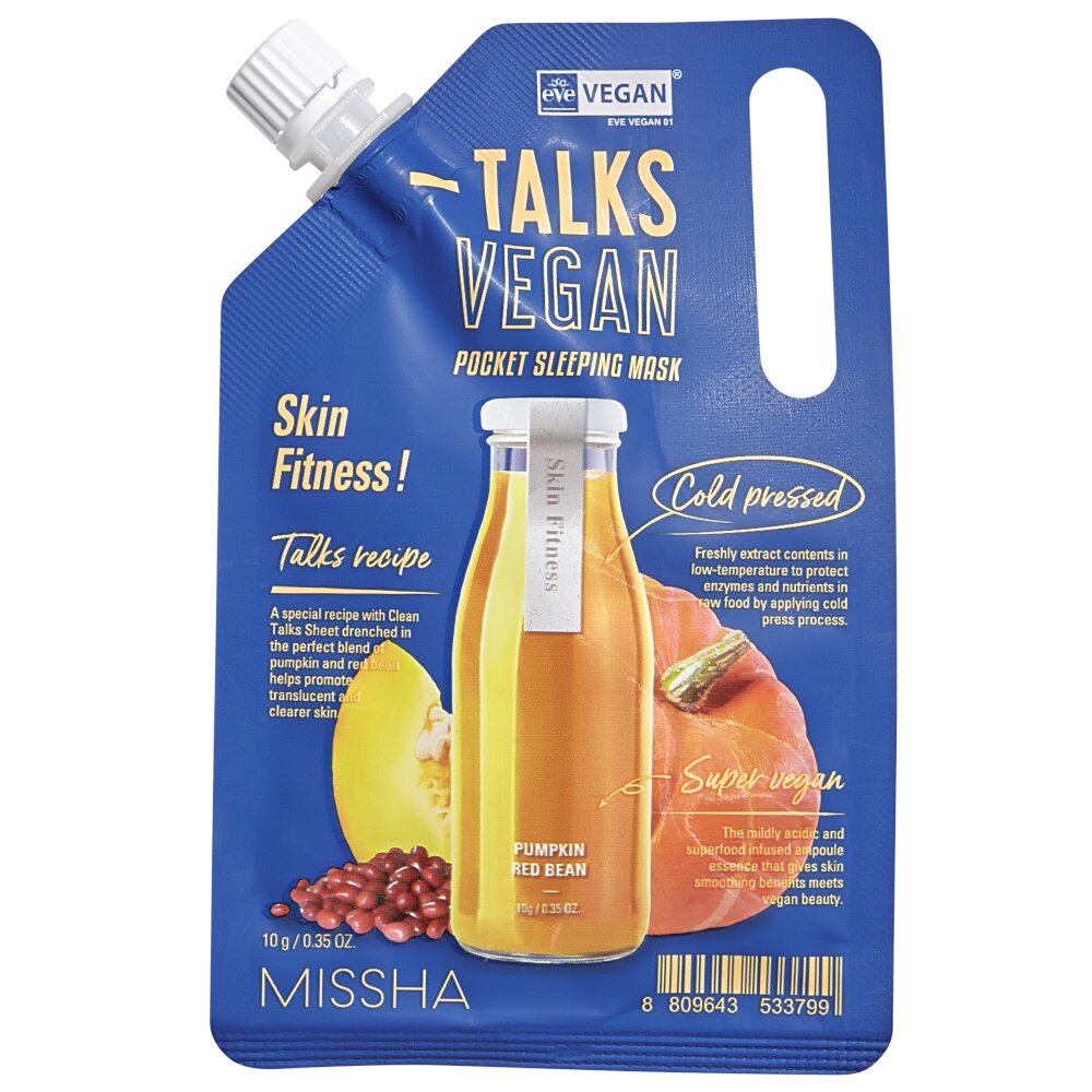 Missha Talks Vegan Squeeze Pocket Sleeping Mask [Skin Fitness]