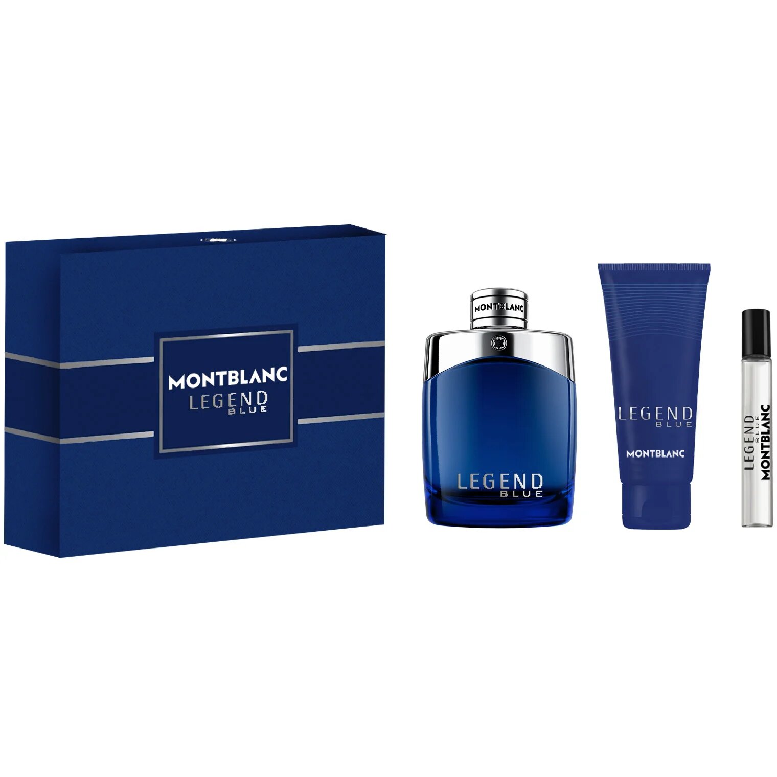Montblanc КОМПЛЕКТ Legend Blue Eau De Parfum + Travel Spray + Shower Gel