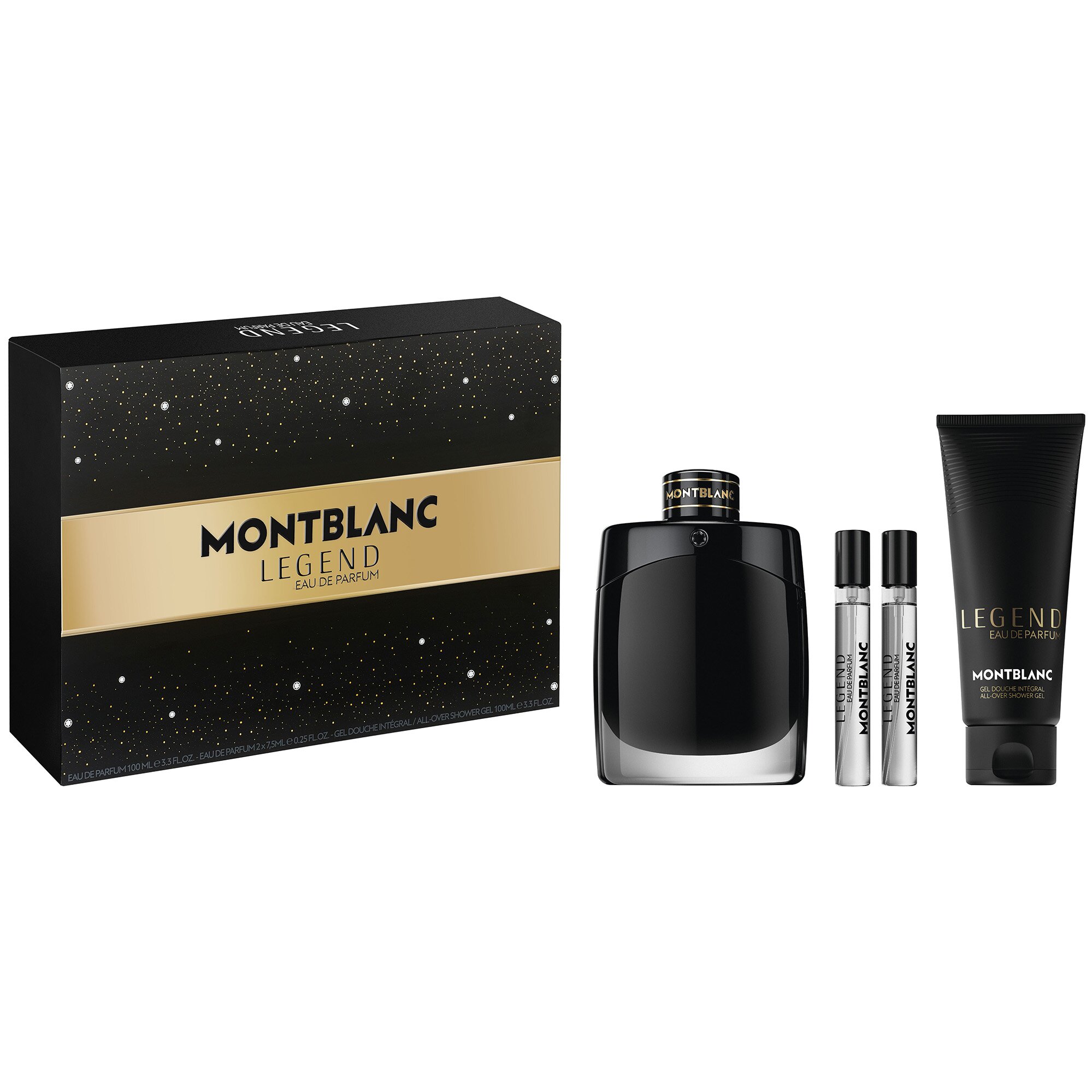 Montblanc КОМПЛЕКТ Legend Men Eau De Parfum + Travel Spray Edpx2 + Shower Gel