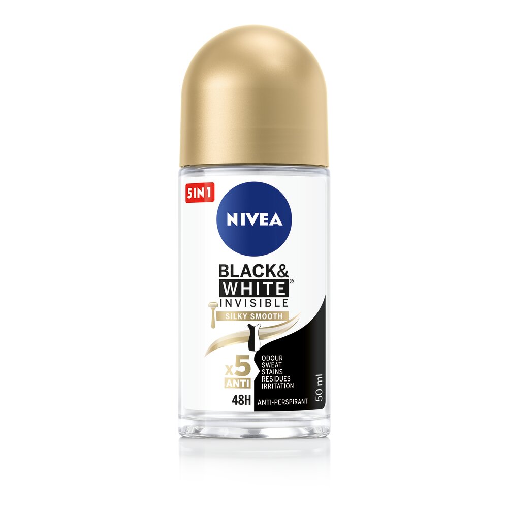 Nivea Deo Рол-он дамски Invisible on Black & White Silky Smooth