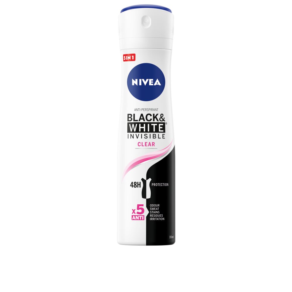Nivea Deo Спрей дамски Invisible on Black & White Clear