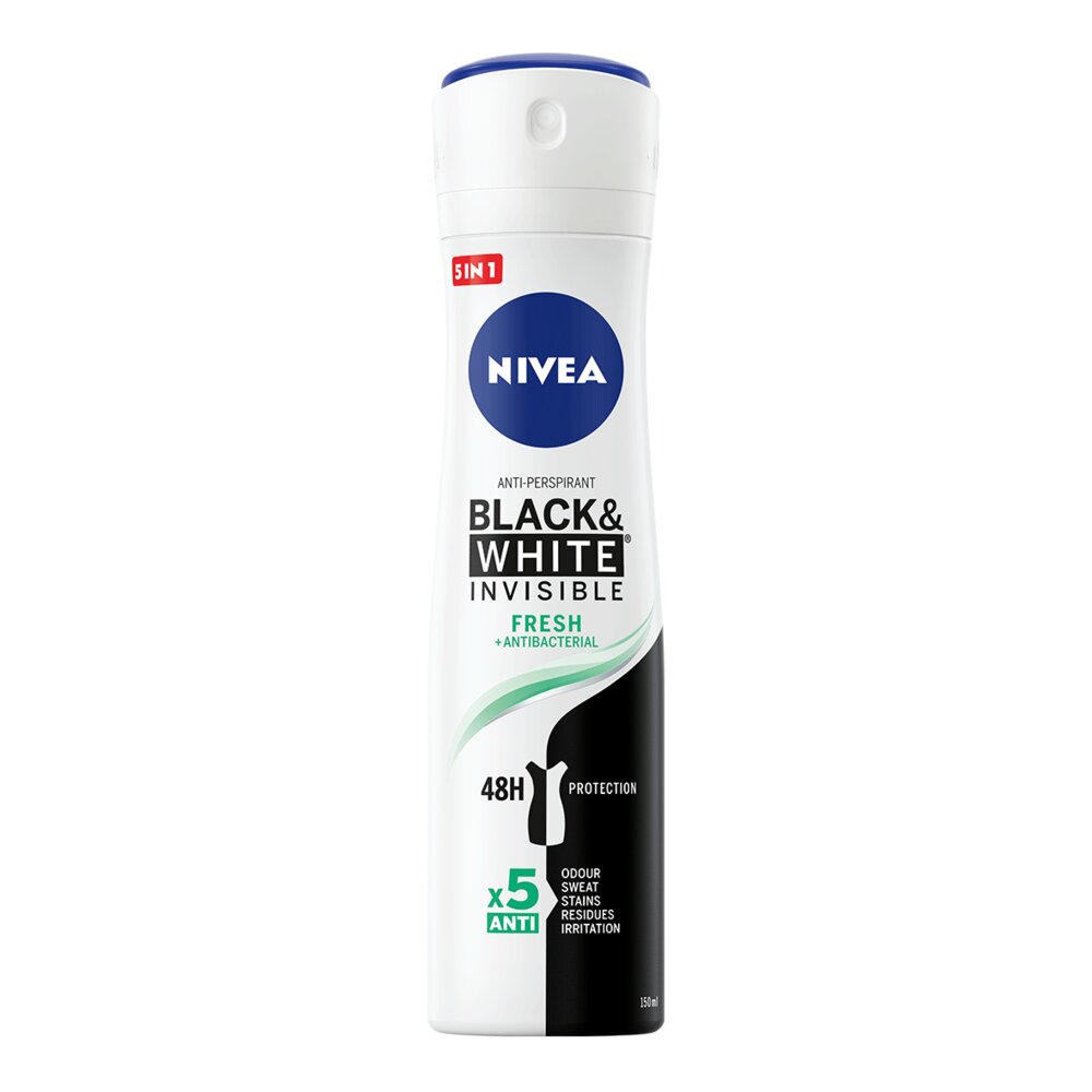 Nivea Deo Спрей дамски Invisible on Black & White Fresh