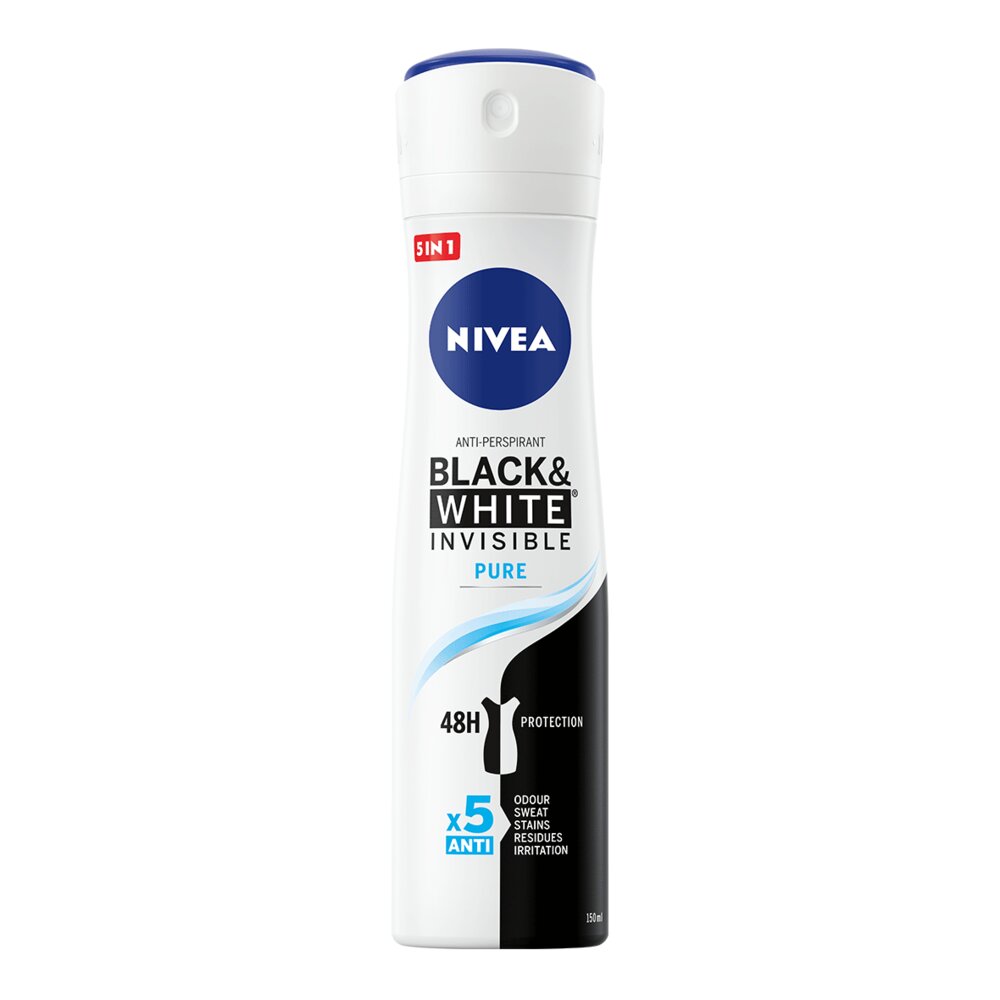 Nivea Deo Спрей дамски Invisible on Black & White Pure