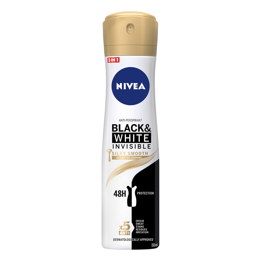 Nivea Deo Спрей дамски Invisible on Black & White Silky Smooth