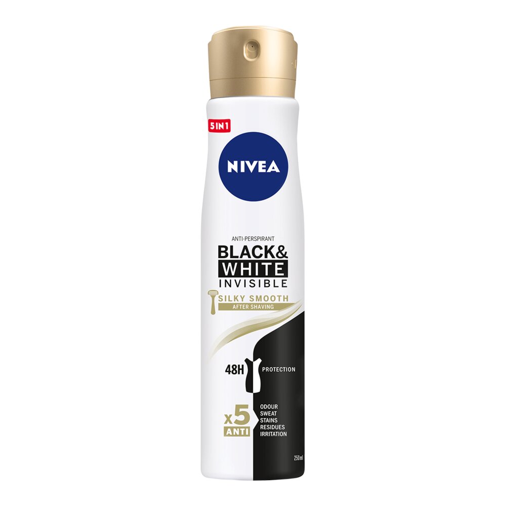 Nivea Deo Спрей дамски Invisible on Black & White Silky Smooth XL size