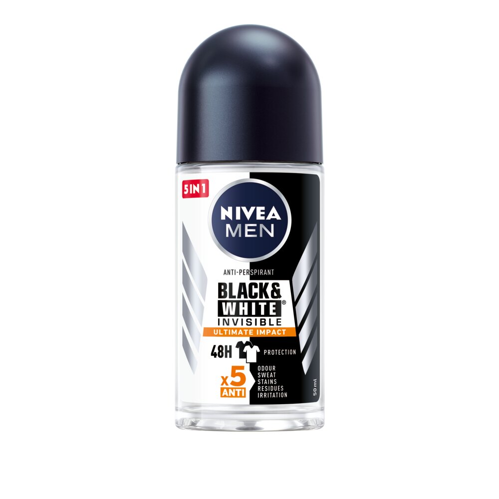 Nivea MEN Deo Рол-Он мъжки Invisible on Black & White Ultimate Impact