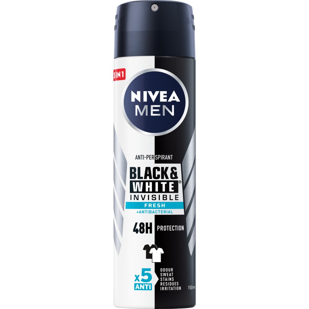 Nivea MEN Deo Спрей мъжки Invisible on Black & White Fresh