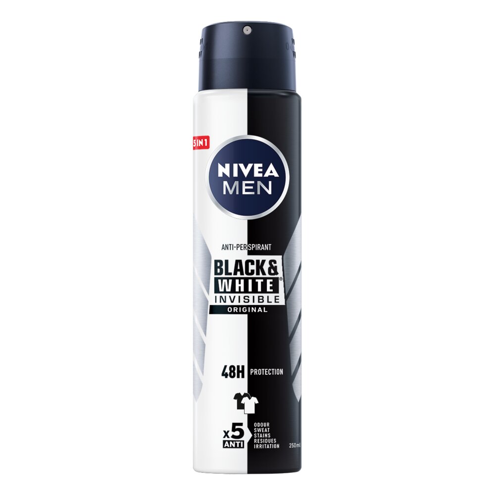 Nivea MEN Deo Спрей мъжки Invisible on Black & White Original XL size