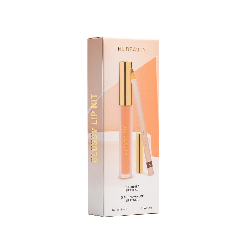 NL Beauty КОМПЛЕКТ Glossy Lip Kit - Sunkissed + 05 The New Nude