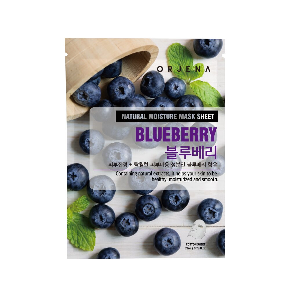 Orjena Natural Moisture Sheet Mask – Blueberry