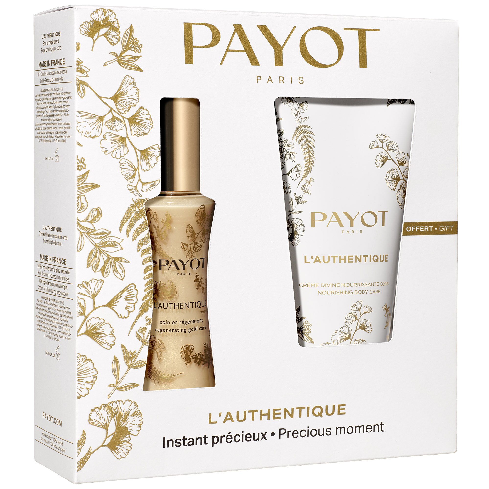 Payot КОМПЛЕКТ L`Authentique Regenerating Gold Care & Nourishing Body Care