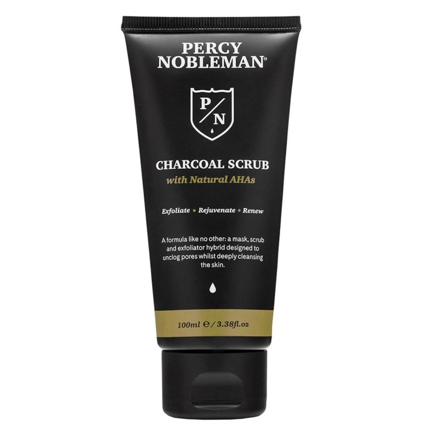 Percy Nobleman Charcoal Scrub With Natural AHAS