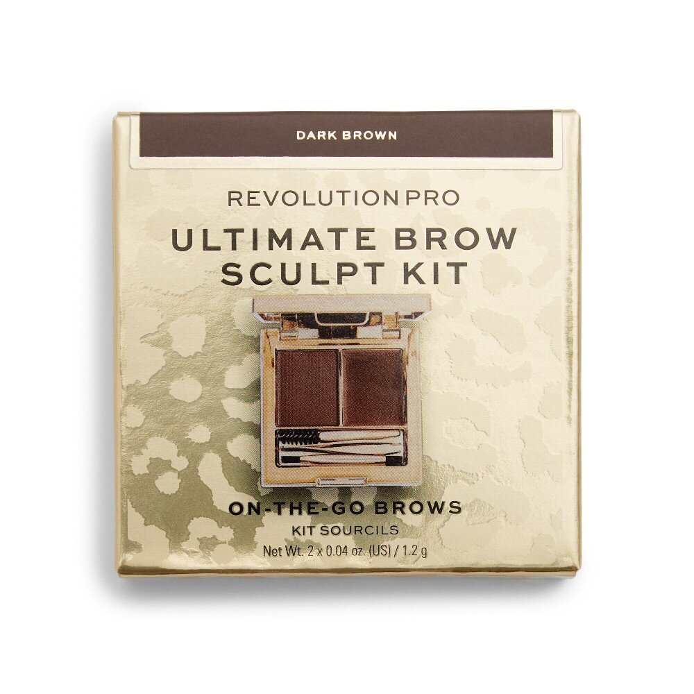 Revolution PRO Ultimate Brow Sculpt Kit Dark Brown
