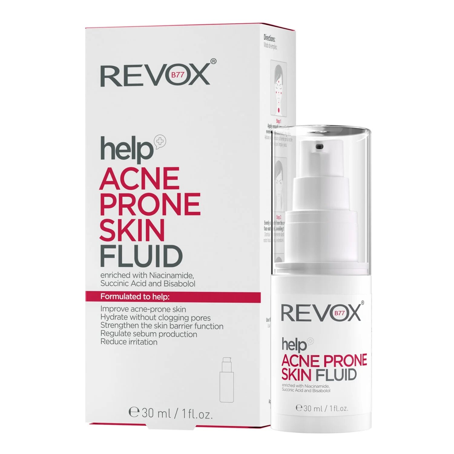Revox Cosmetics REVOX B77 Help Фуид За Склонна Към Акне Кожа
