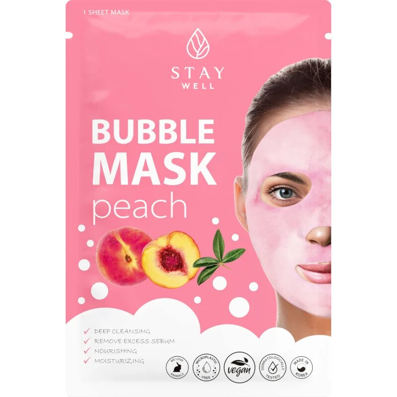 Stay Well Deep Cleansing Bubble Mask – PEACH